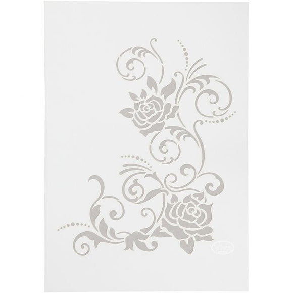 Flower Design Stencil , A4 21X30 Cm, 1Pcs