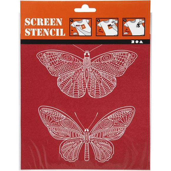 Screen Stencils, Butterfly, 20X22 Cm, 1Sheet