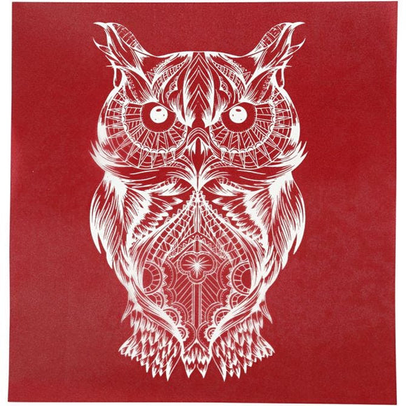 Screen Stencils, Owl, 20X22 Cm, 1Sheet