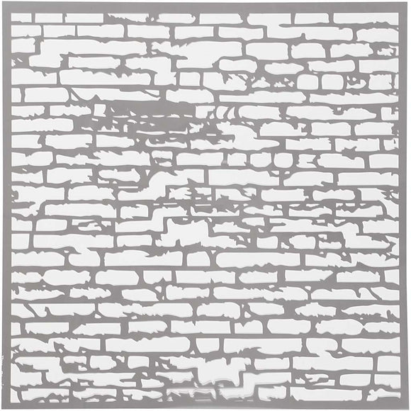 Stencil, Brick Wall, 30.5X30.5 Cm, 0.31 Mm, 1 Sheet