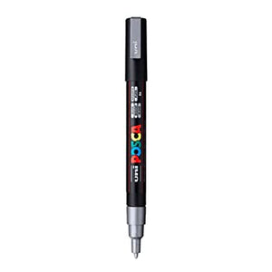 Posca Marker, Line Width: 0.9-1.3 Mm, Silver