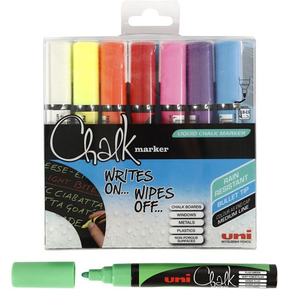 Chalk Pen, Line 1.8-2.5 Mm, 8 Pc