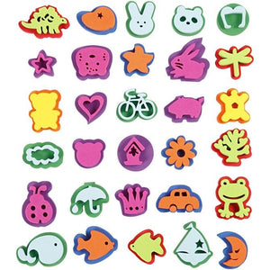 Foam Stamps, 3-5 Cm, 1,7 Cm, 55 Pc