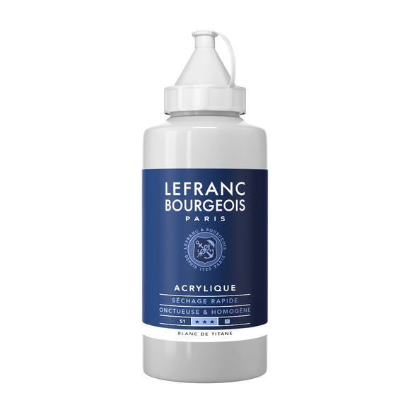 Lefranc & Bourgeios Fine Acrylic Colour 750Ml Btl Titanium White