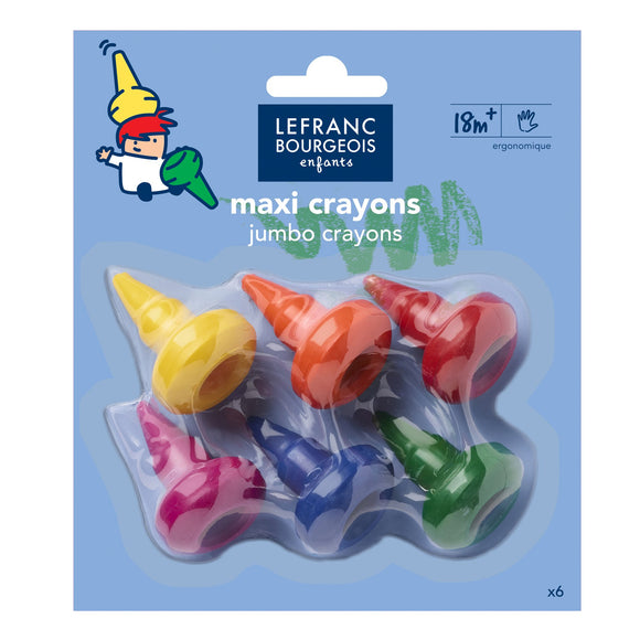Lefranc & Bourgeois Enfants Kids Maxi Crayons X6
