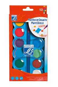 Lefranc & Bourgeois Education Gouache Tempera Block Set Of 12X30Mm Box+Brush