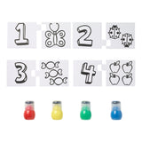 Lefranc & Bourgeois Education Spotty Paint Marker 4X30Ml+8 Puzzle Numbers