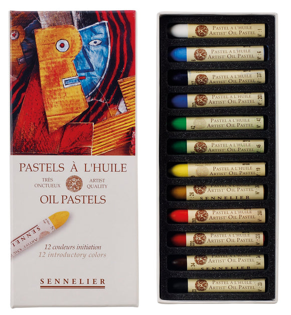 Gallery Oil Pastel Premium, L: 7 cm, 10 mm, Assorted Colours, 48