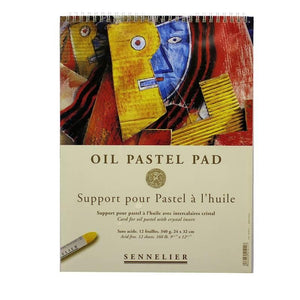 Sennelier Oil Pastel Pad, 12 Sheets - 340 G (160 Lb), 24 Cm X 16 Cm