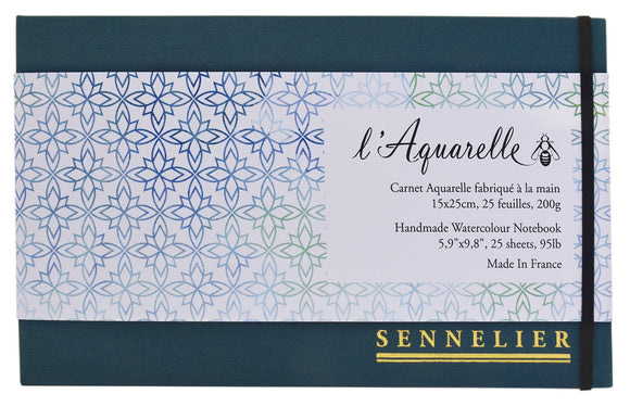 Sennelier Aquarelle Handmade Watercolour Notebook 5.9'' X 9.8'', 20 Sheets 300G