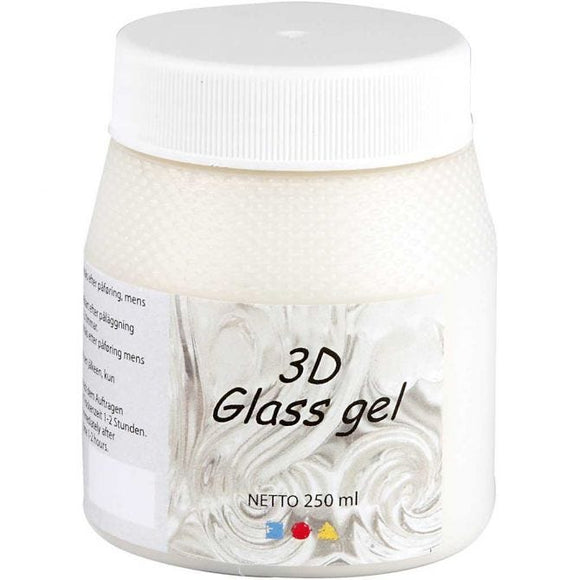 3D Glass Gel, Metallic Effect-Ivory, 250Ml