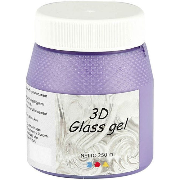 3D Glass Gel, Metallic Effect-Lilac, 250Ml