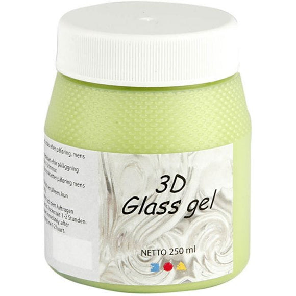 3D Glass Gel, Metallic Effect-Light Green, 250Ml
