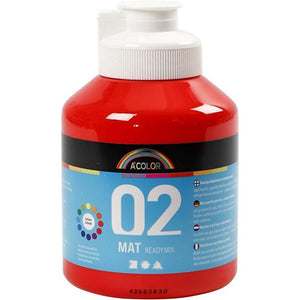 A-Color Acrylic Paint, Red 02 - Matt, 500Ml