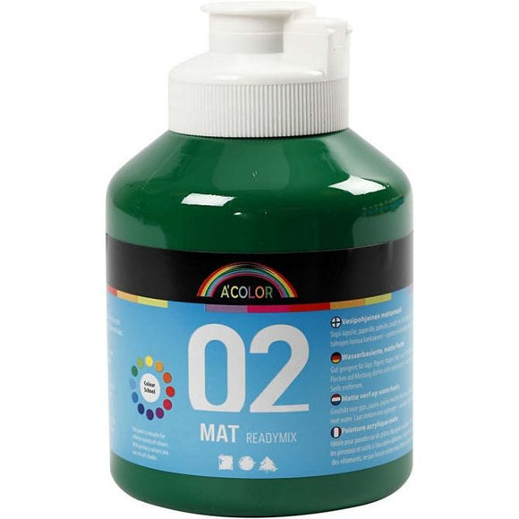 A-Color Acrylic Paint, Dark Green 02 - Matt, 500Ml