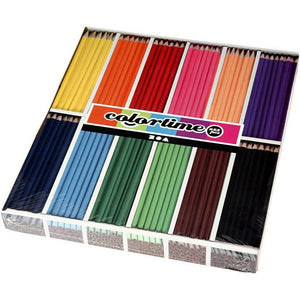 Colortime Colouring Pencils, L: 17.45 Cm, 3 Mm, Assorted Colours, 288 Pc