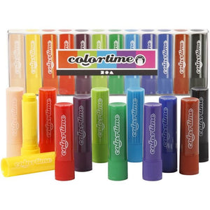 Soft Color Stick, L: 8 Cm, Assorted Colours, 12 Pc, 1 Pack