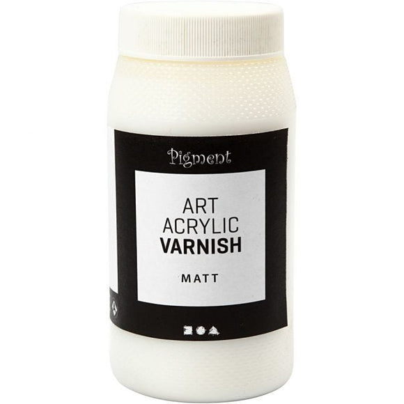 Art Acrylic Varnish, White, Matt Transparent, 500Ml, 1Tub