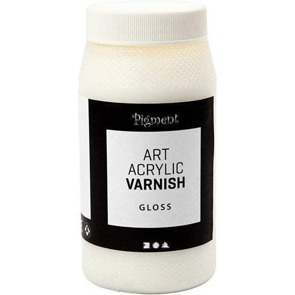 Art Acrylic Varnish, White, Gloss Transparent, 500Ml, 1Tub