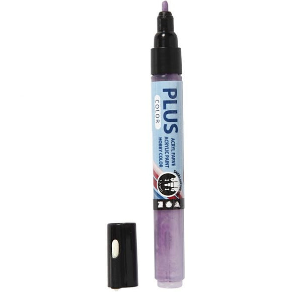 Plus Color Marker, L: 14.5 Cm, Line 1-2 Mm, Dark Lilac, 1 Pc, 5.5 Ml