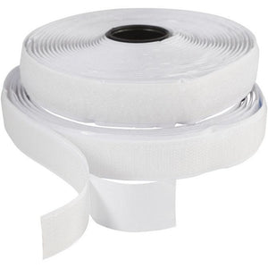 Hook And Loop Roll, W: 20 Mm, 5 M, White, 1 Roll