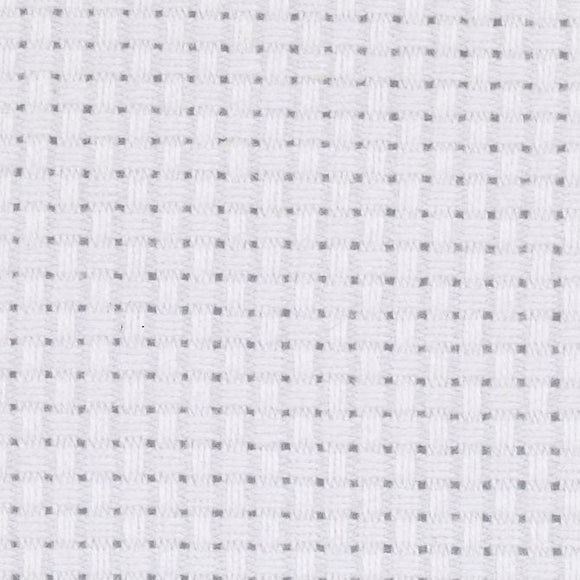 Aida Fabric, Size 50X50 Cm, White, 43 Squares Per 10Cm , 1Pc