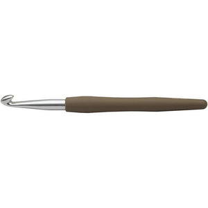 Crochet Hook, Size 8, L: 14.5 Cm, Brown, 1 Pc