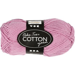 Cotton Yarn, L: 170 M, 8/4, Light Red, 50G, 1 Ball