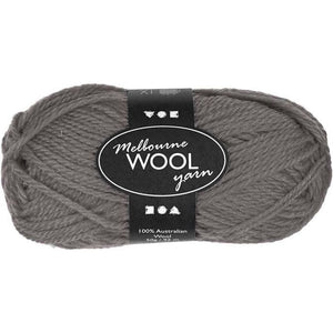Melbourne Yarn, L: 92 M, 1X50G, Grey Colour