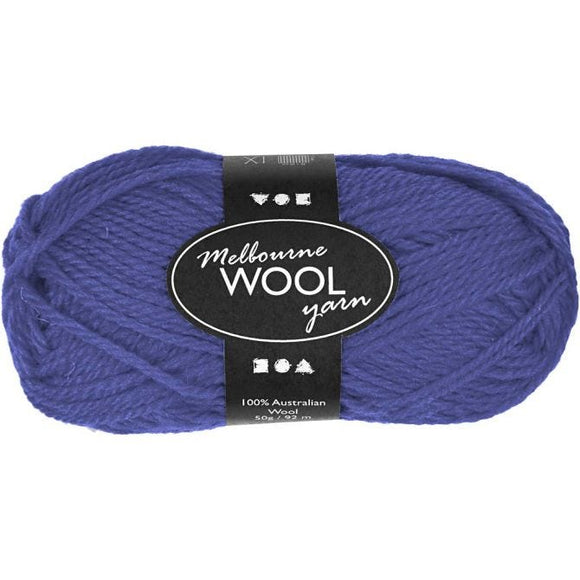 Melbourne Yarn, L: 92 M, 1X50G, Blue
