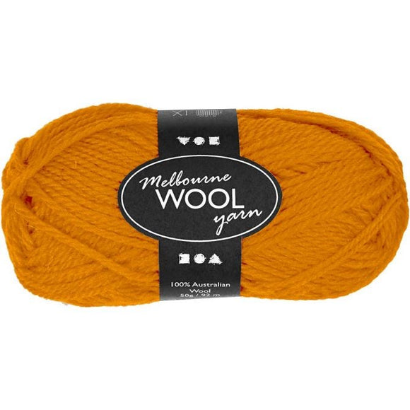 Melbourne Yarn, L: 92 M, 1X50G, Ocher