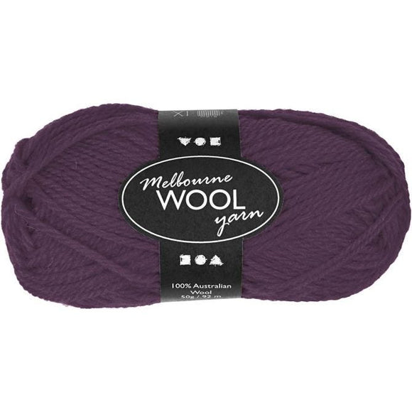 Melbourne Yarn, L: 92 M, 1X50G, Purple