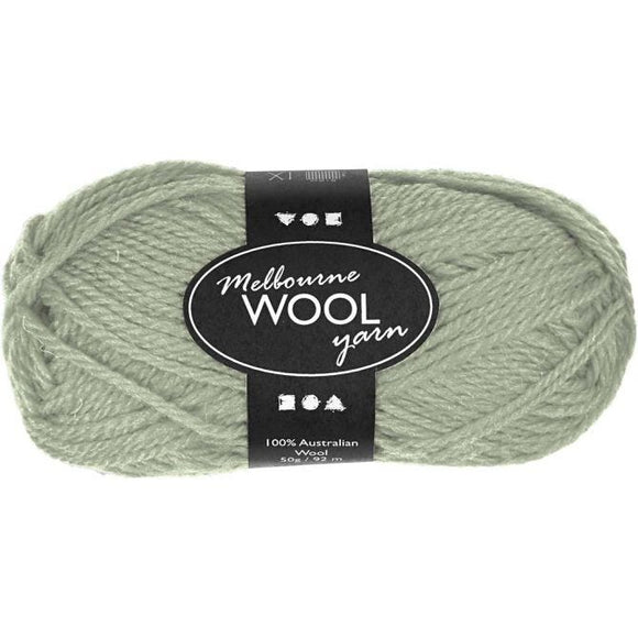 Melbourne Yarn, L: 92 M, 1X50G, Light Green