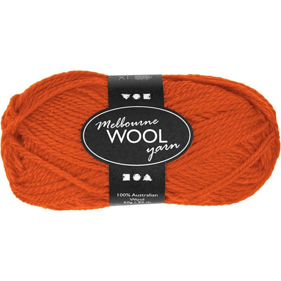 Melbourne Yarn, L: 92 M, 1X50G, Orange