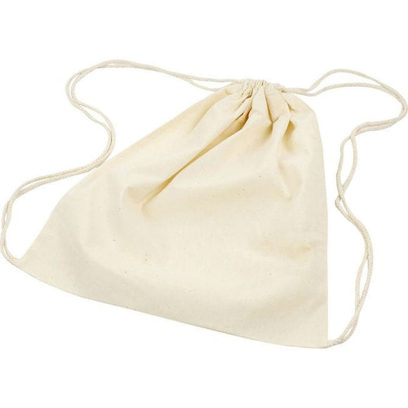 Drawstring Bag, 37X41 Cm, 110 G, Light Natural, 3 Pc