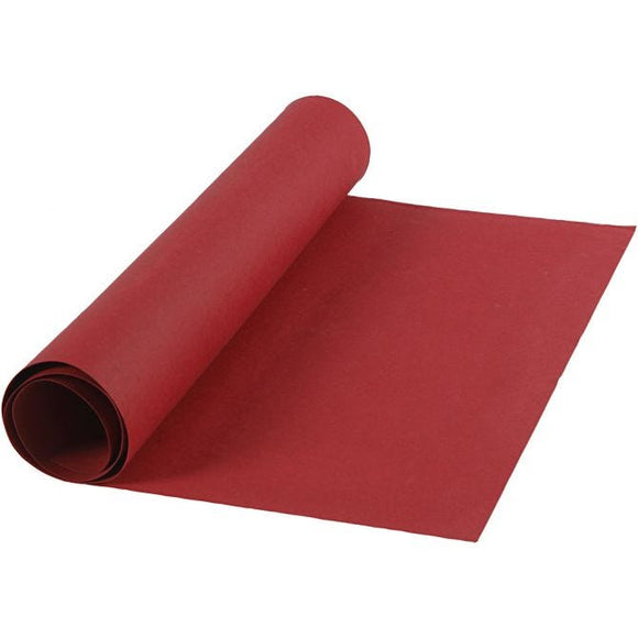 Faux Leather Paper, W: 50 Cm, One Coloured, 350 G, Red, 1 M, 1 Roll