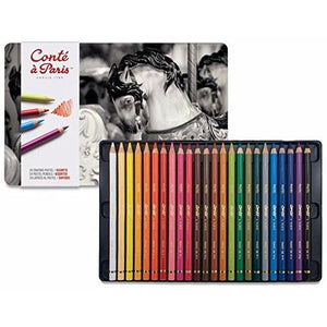 Cap Pencil Pastel Metal Box Set Of 24 Assort
