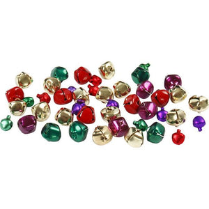 Bells, 10+14 Mm, Metallic Colours, 24 Asstd.