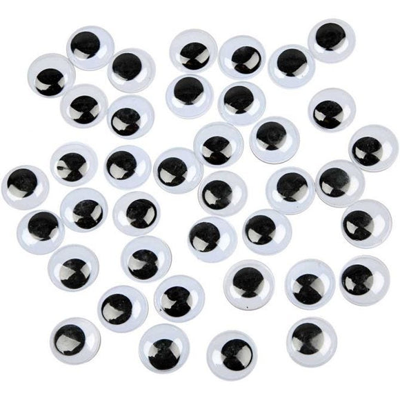 Googly Eyes, Not Sticky, 20 Mm, 16 Pc