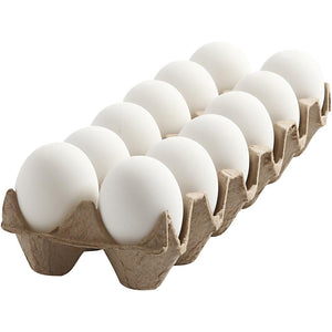 Egg, H: 6 Cm, White, 12 Pc