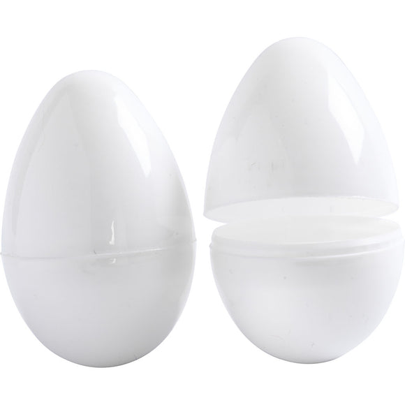 Egg, H: 8.8 Cm, 5.5 Cm, White, 12 Pc