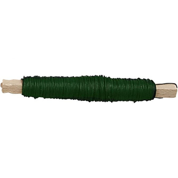 Florist Wire, 0.5 Mm, Green, 50 M, 1 Roll