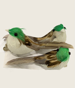 Bird, Natural, H: 4.5 Cm, W: 10 Cm, 3 Pcs