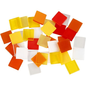Mini Mosaic, 10X10 Mm, 2 Mm, Red/Orange Harmony, 25 G, 1 Pack