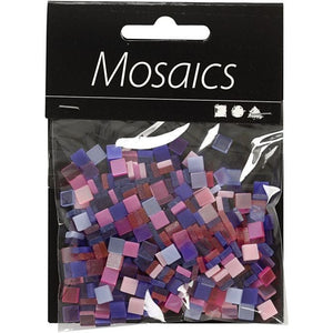 Mini Mosaic, 5X5 Mm, 2 Mm, Lilac/Dark Lilac, 25 G, 1 Pack