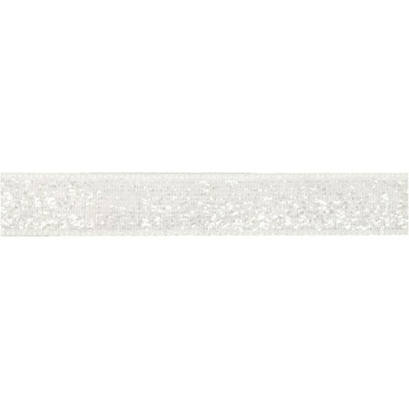 Decorative Ribbon, W: 10 Mm, White, 5M, 1 Roll