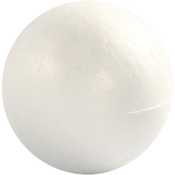 Ball, Polystyrene, D: 7 Cm, White, Pack Of 5