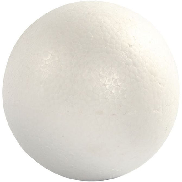 Ball, Polystyrene, D: 14.8 Cm, White, 1Pc