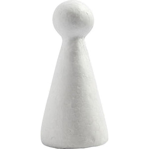 Cone Body, Polystyrene, H: 13 Cm, Pack Of 5