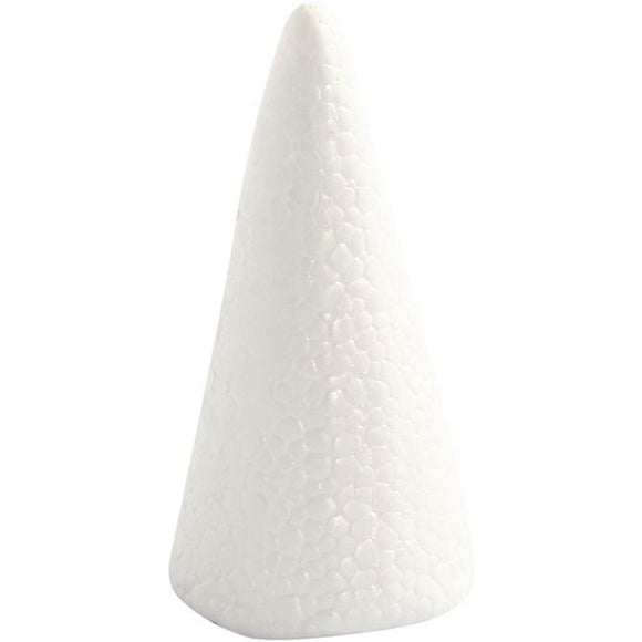 Cone, Polystyrene, H: 11 Cm, D: 5.5 Cm, Pack Of 5